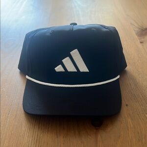 Adidas Black Hat with White Accents